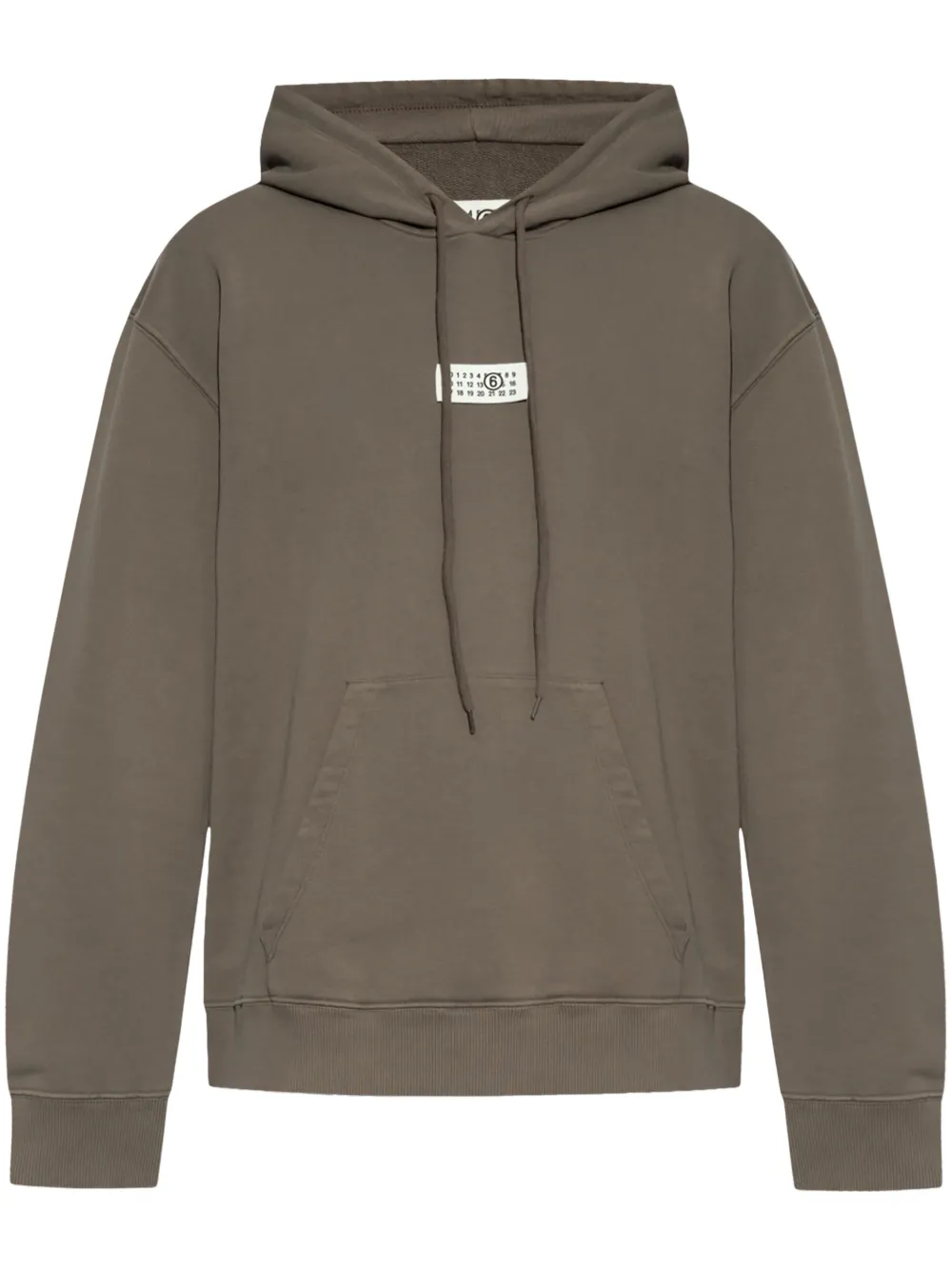 MM6 Maison Margiela numbers motif hoodie - Verde