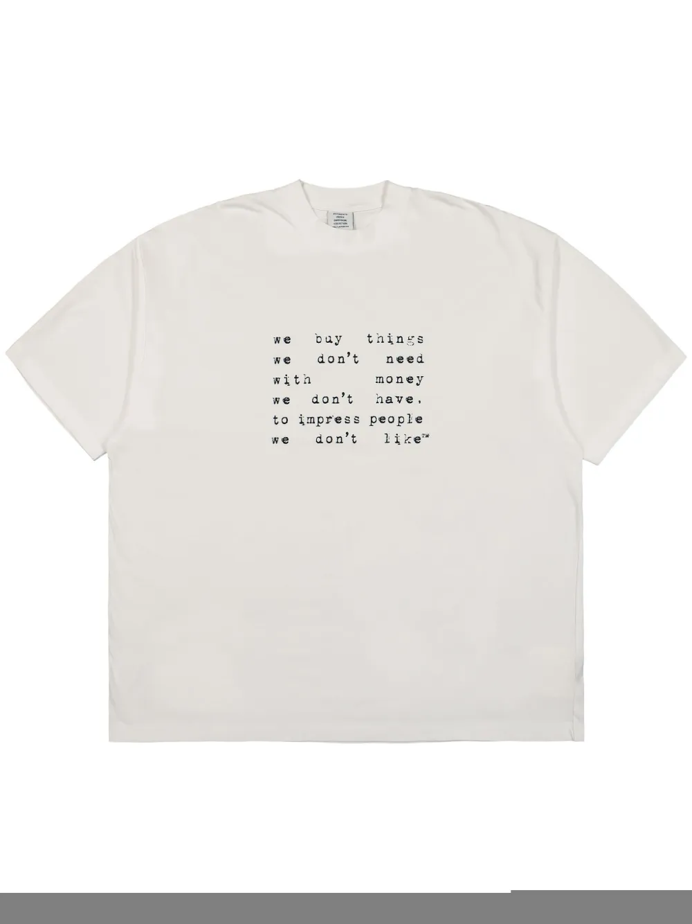 VETEMENTS T-shirt We Buy Things - Bianco