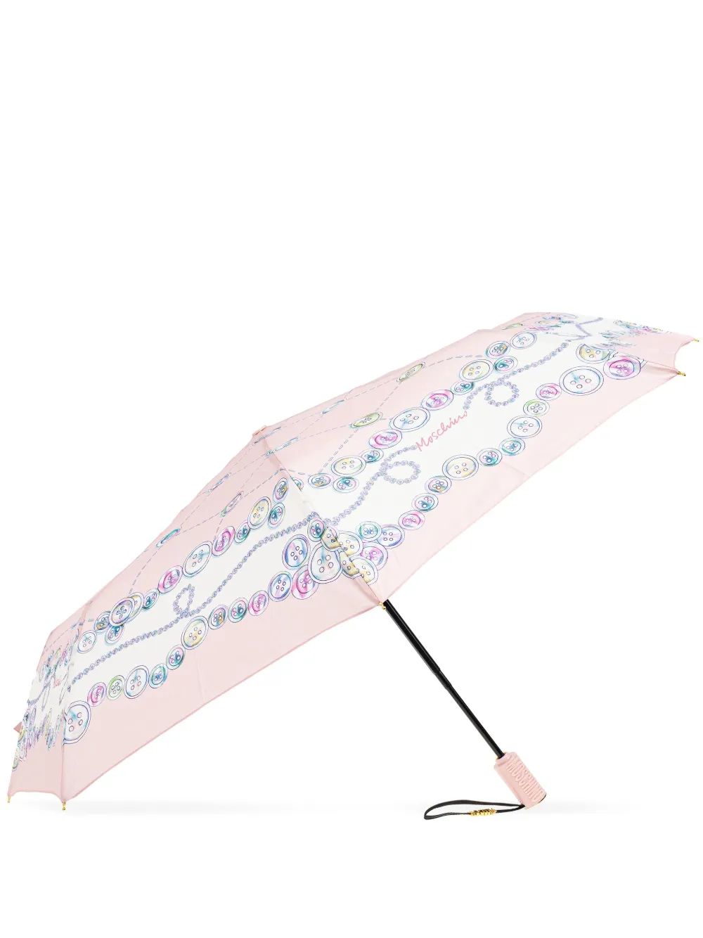 Moschino button-print umbrella - Rosa