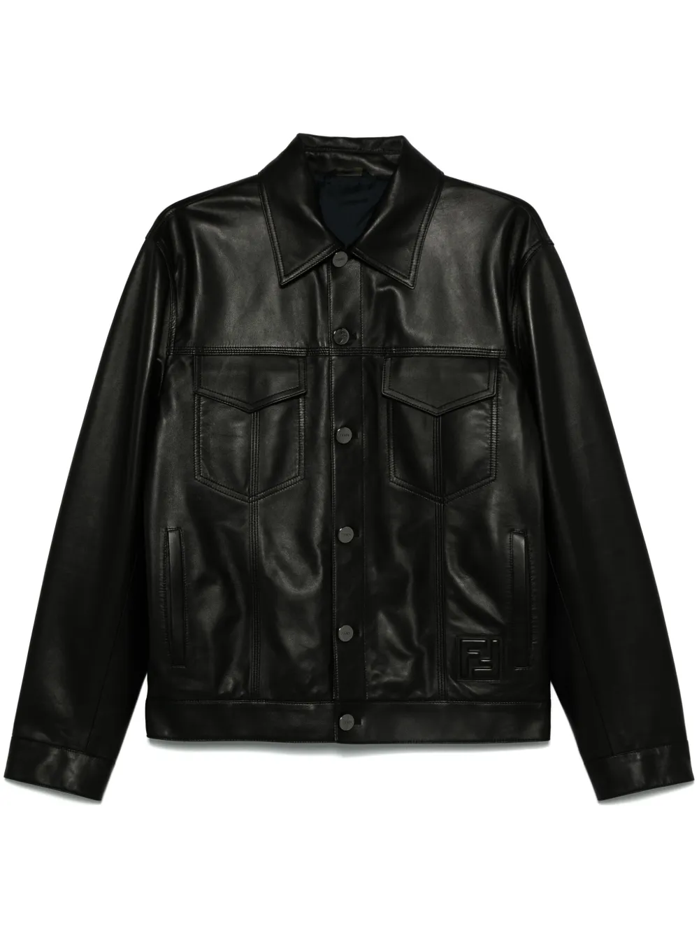 FENDI leather jacket - Nero