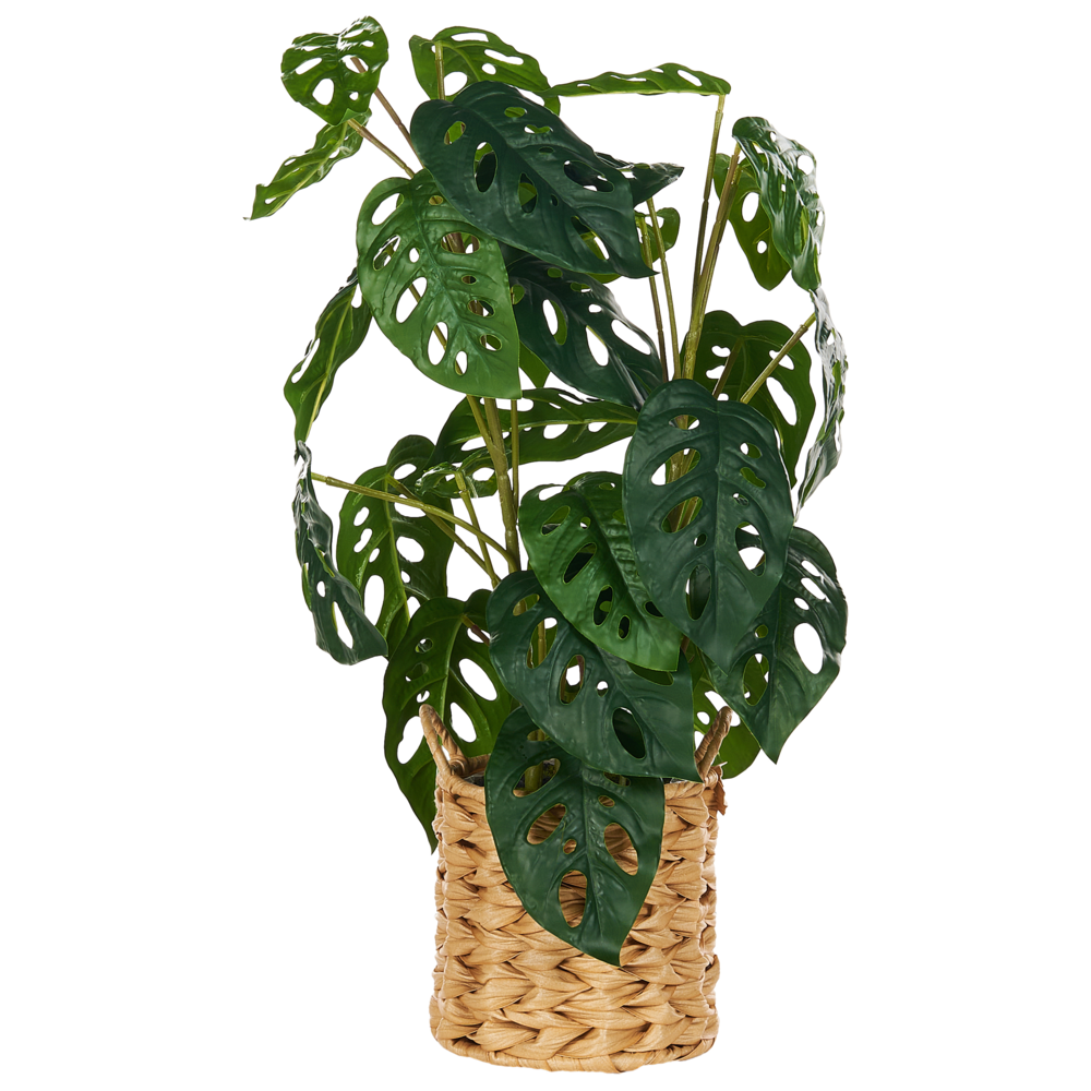 Pianta artificiale in vaso materiale sintetico verde e nero 53 cm monstera plant accessorio decorativo per interni