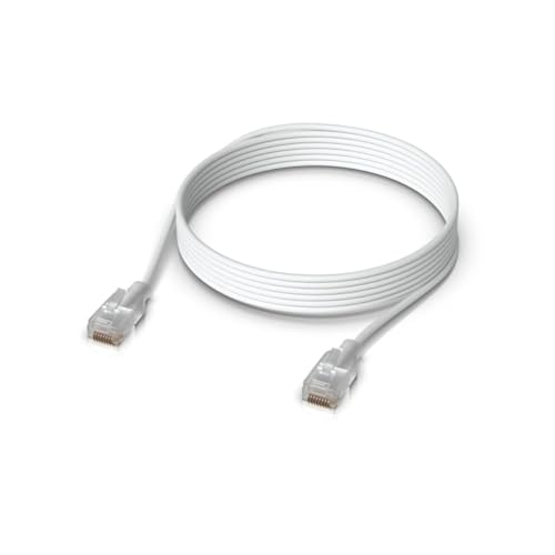 Ubiquiti Uacc-Cable-Patch-El-3M-W Cavo Di Rete Traslucido, Bianco Cat6