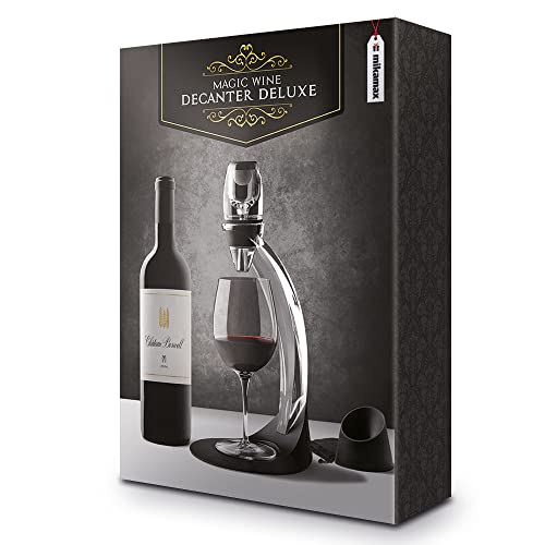 Mikamax – Magic Wine Decanter Deluxe – Aeratore Per Vino – Decanter Da Vino – Versare Il Vino – Accessorio Per Il Vino – Lavabile In Lavastoviglie - C