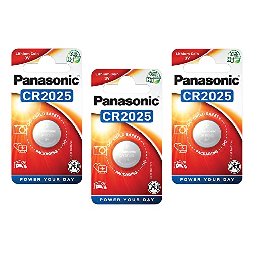 Panasonic – Set Di 3 Batterie Pulsante Cell Power Cr2025 Litio 3 V