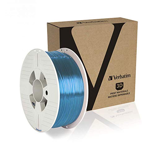 Verbatim 55056 Pet-G Filament 1.75 Transparent Blau 1Kg Spule