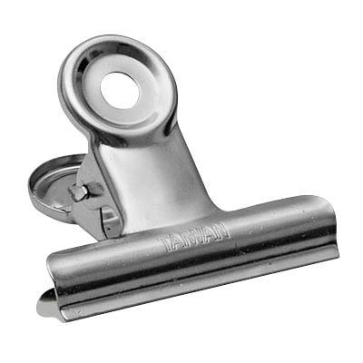 Wedo 6421350 Brief Klemmer Metallo, Nichelato Forte Feder, Occhiello, 50 Mm, 12 Pezzi, Cromato