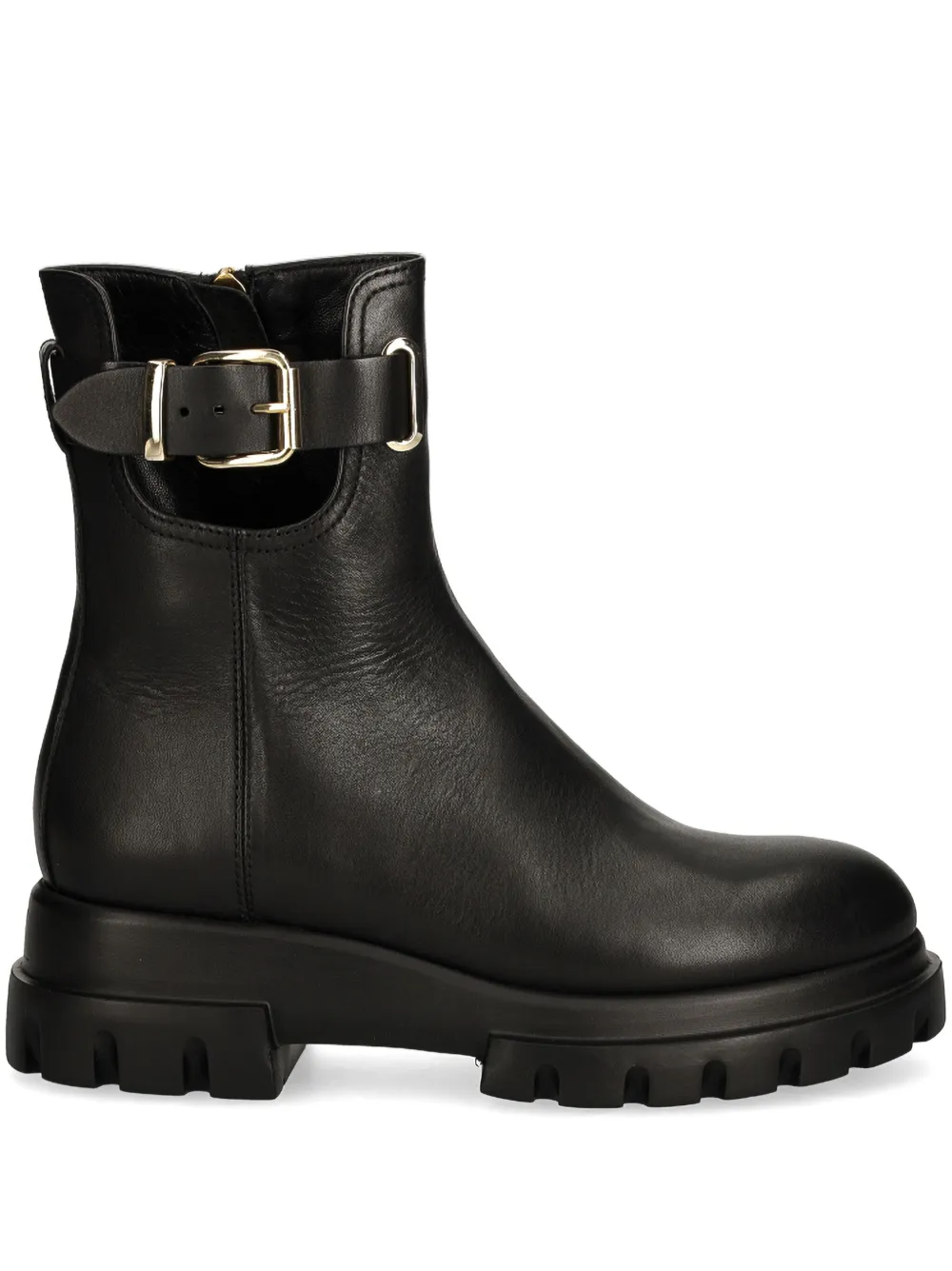 AGL leather ankle boots - Nero