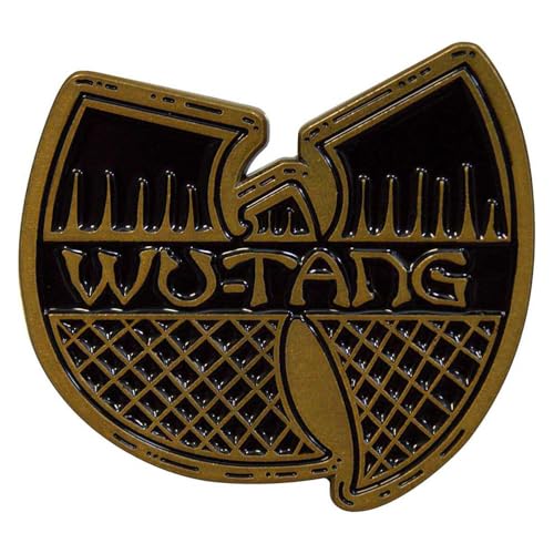 Rock Off Officially Licensed Products Wu-Tang Clan Nero & Oro Logo Pin Badge