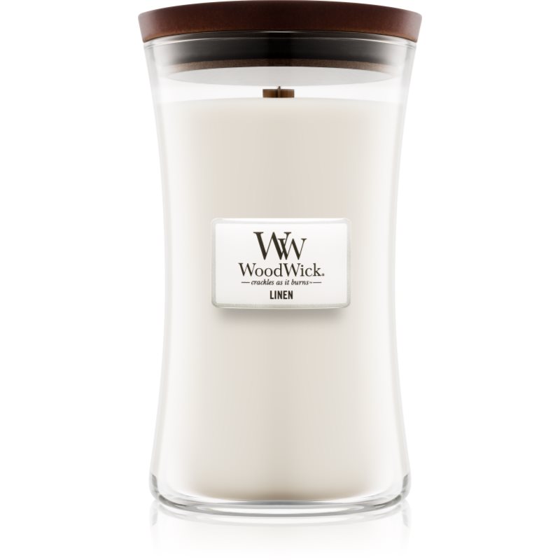 Woodwick Linen Candela Profumata Con Stoppino In Legno 609.5 G