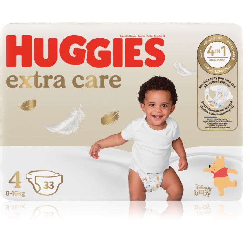 Huggies Extra Care Size 4 Pannolino Monouso 8-16 Kg 33 Pz