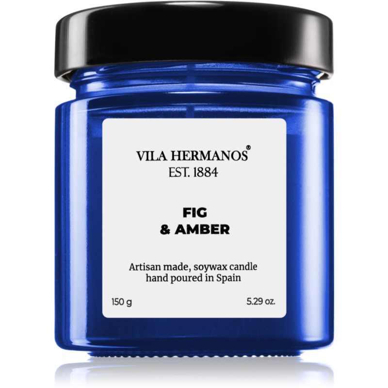 Vila Hermanos Apothecary Cobalt Blue Fig & Amber Candela Profumata 150 G