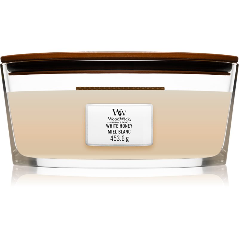 Woodwick White Honey Candela Profumata Con Stoppino In Legno (Hearthwick) 453 G
