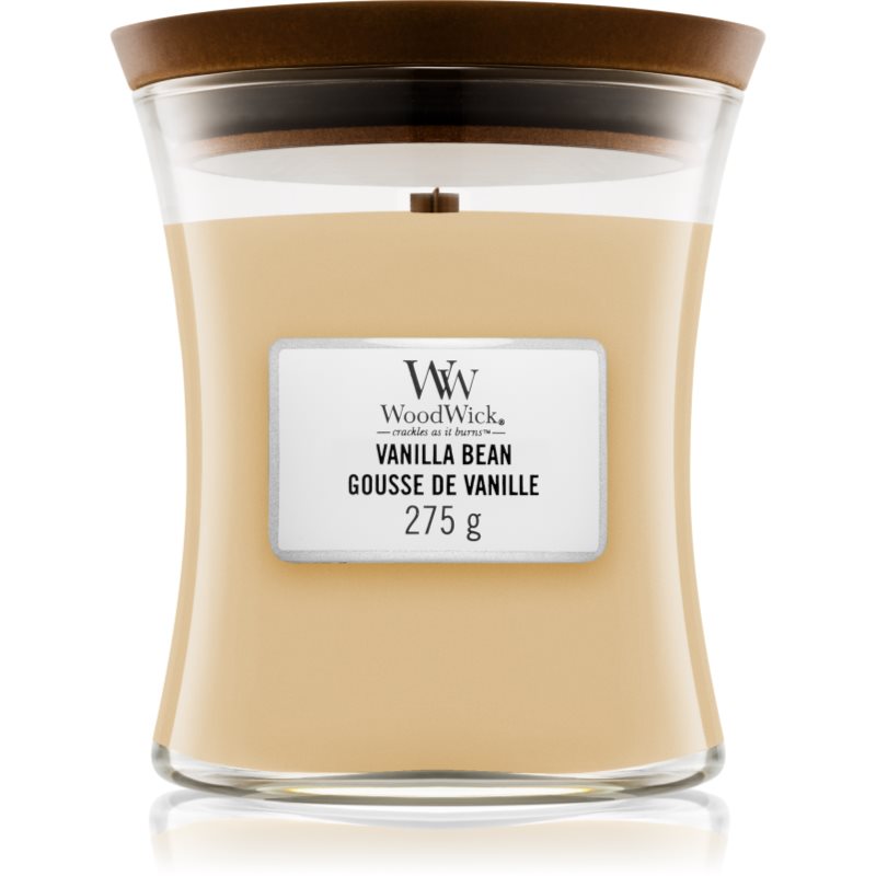 Woodwick Vanilla Bean Candela Profumata Con Stoppino In Legno 275 G