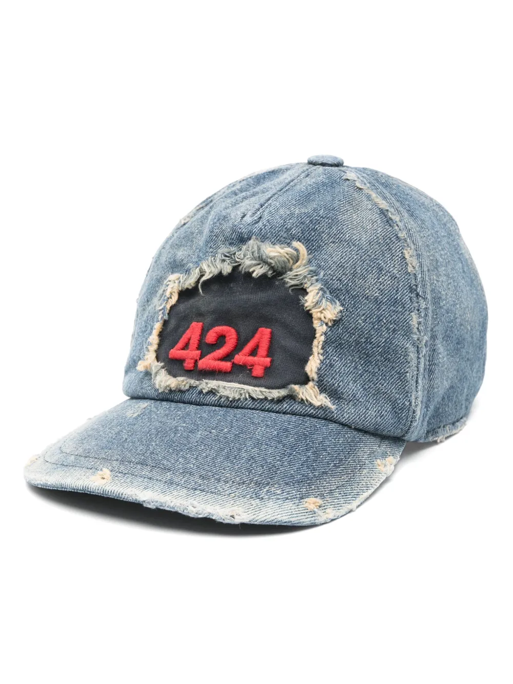 424 denim cap - Blu
