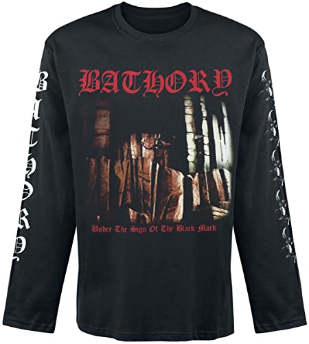 Bathory Under The Sign Uomo Maglia A Maniche Lunghe Nero Xl 100% Cotone Regular