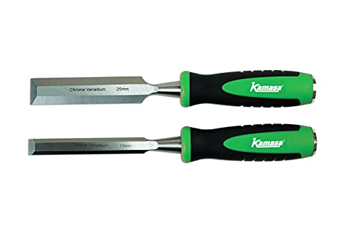 Toolconnection Las56119 - Set Di Scalpelli Per Legno, 15/25 Mm, 2 Pezzi