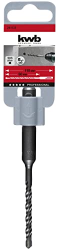 Kwb Sds Plus Hb 44 Drill Hammer Ø 5,0 Mm 241135 (Lunghezza 110 Mm, Carburo Di Carburo Saldato Ad Alta Temperatura)