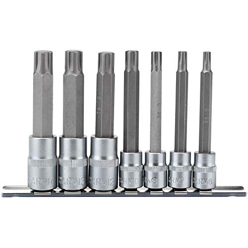 Draper Ribe/7/Set/B Square Drive Ribe Bit Socket Set, Blu, 3/20,3 Cm "E 1/5,1 Cm, Set Di 7 Pezzi