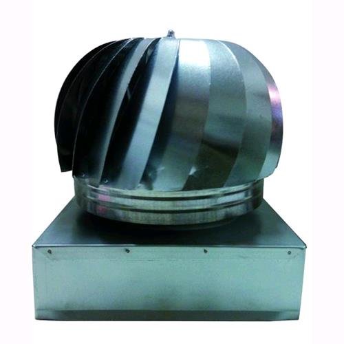 Tecnoforte Officine 9775327 Fumaioli Eolici Acciaio Inox, Base Quadrata, 27 X 27 Cm