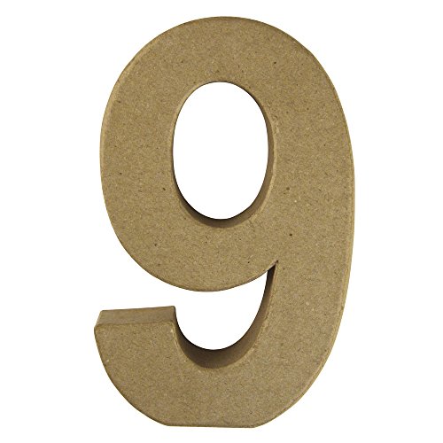 Rayher Numero Cartapesta 9 Fsc Recycled 100%, 15X9,4X3Cm, 71735000