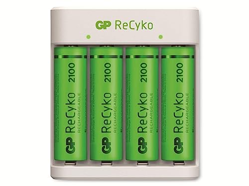 Gp - Recyko Battery Charger E411 Usb - Incl. 4 X Aa 2100 Mah Batteries