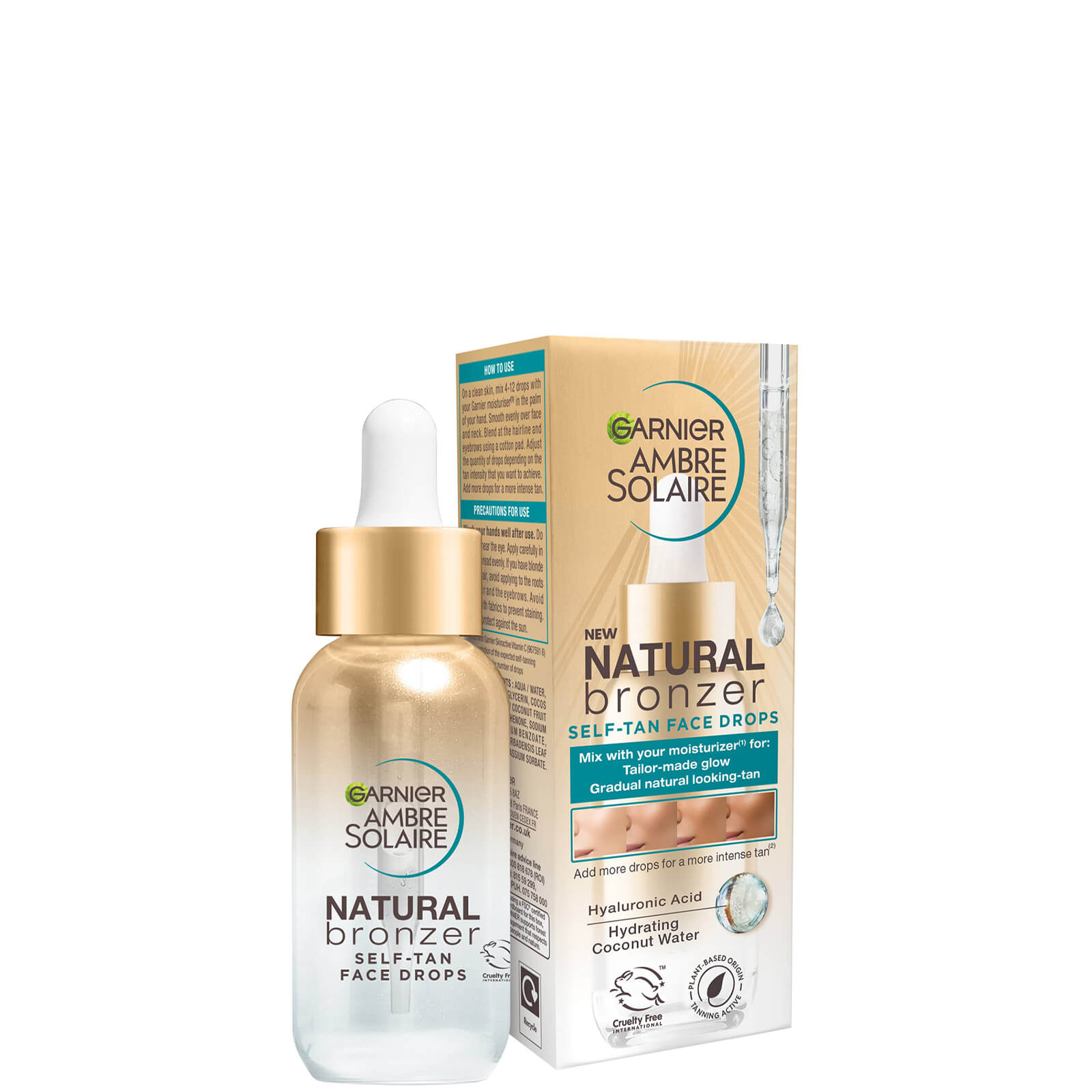 Garnier Ambre Solaire Natural Bronzer Self-Tan Face Drops 30ml