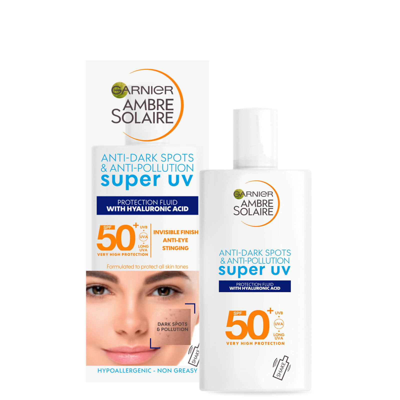 Garnier Ambre Solaire Ultra-Light Sensitive Sun Protection Face Fluid SPF50+ 40ml