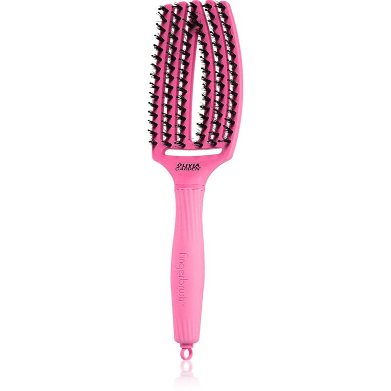 Olivia Garden Fingerbrush Boar & Nylon Spazzola Per Capelli Con Setole Di Nylon E Di Cinghiale 1 Pz