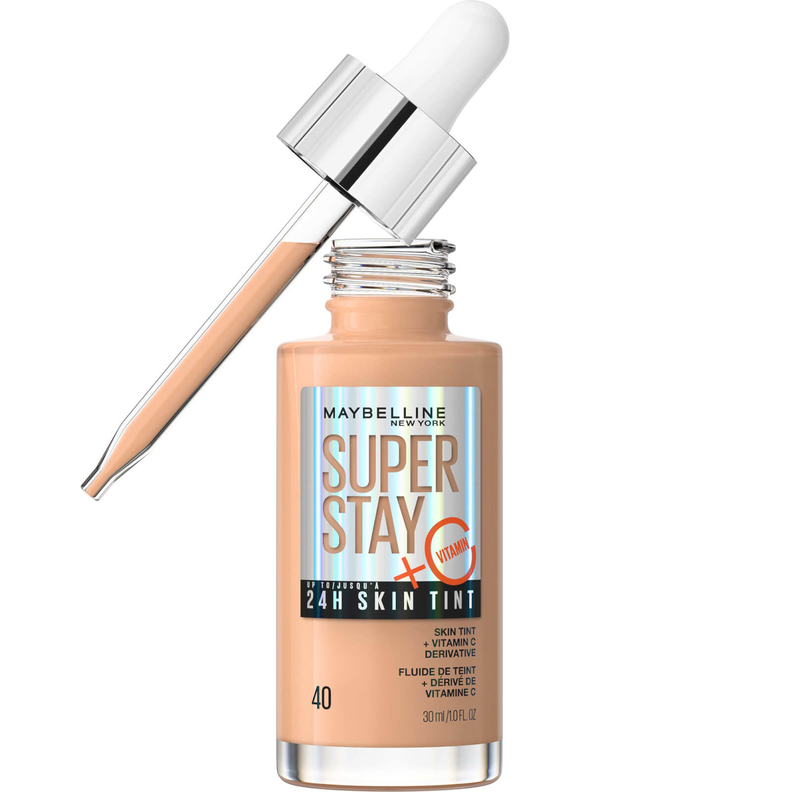 Maybelline Super Stay up to 24H Skin Tint Foundation + Vitamin C 30ml (Various Shades) - 40