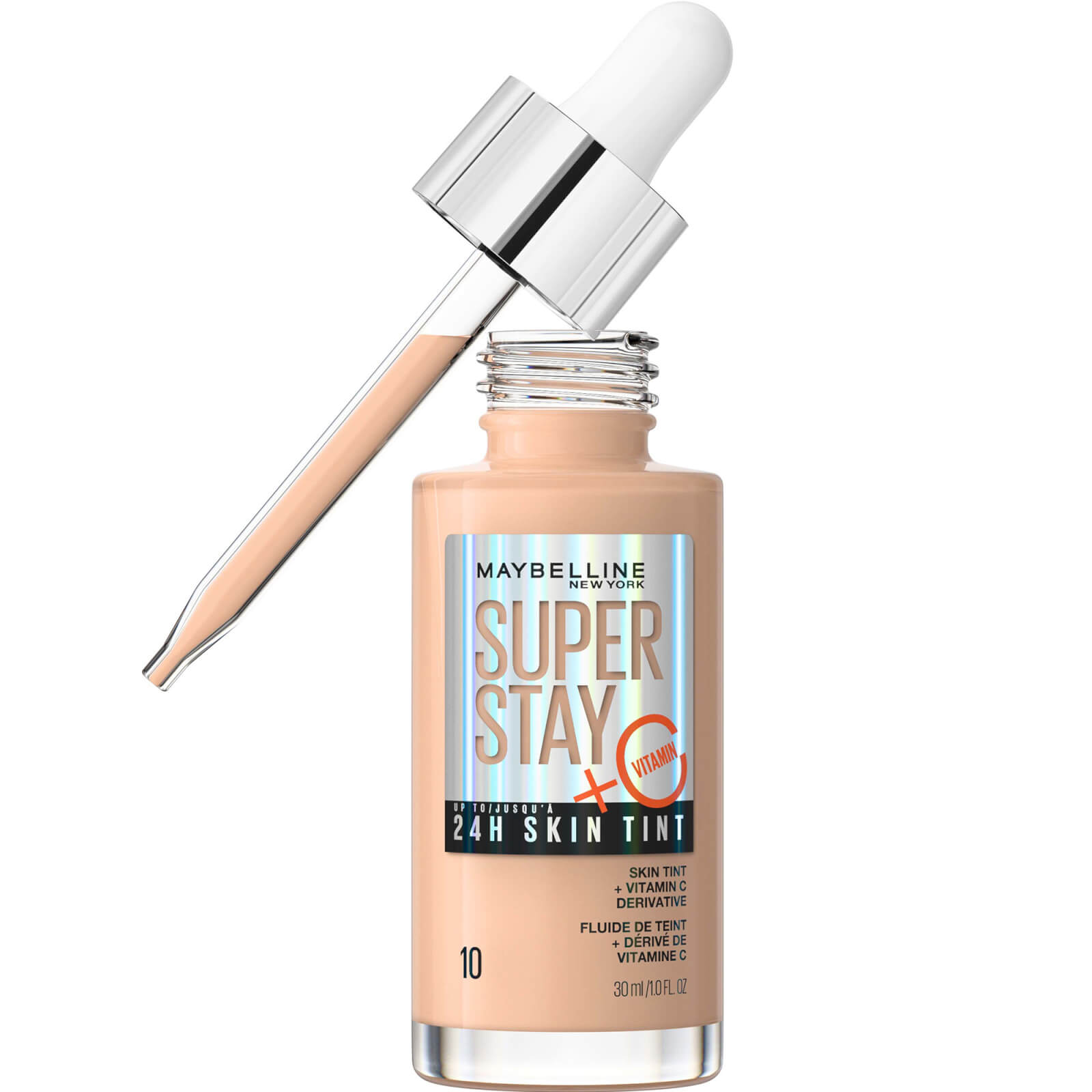Maybelline Super Stay up to 24H Skin Tint Foundation + Vitamin C 30ml (Various Shades) - 10