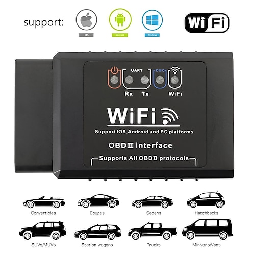 scanner obd2 wifielm327 wifi obd obdii auto strumento diagnostico auto wi-fi odb2 lettore di codice obdii per android/ios elm 327 wifi obd2