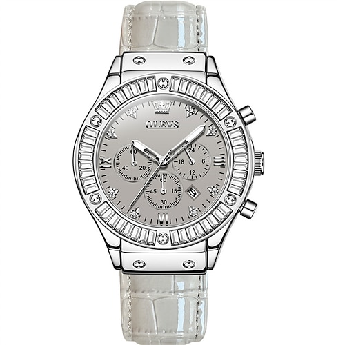 nuovo olevs olevs marchio moda cintura orologi al quarzo da donna cronografi calendario 24 ore luminoso semplice tempo libero orologi sportivi diamant