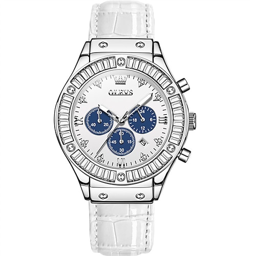 nuovo olevs olevs marchio moda cintura orologi al quarzo da donna cronografi calendario 24 ore luminoso semplice tempo libero orologi sportivi diamant