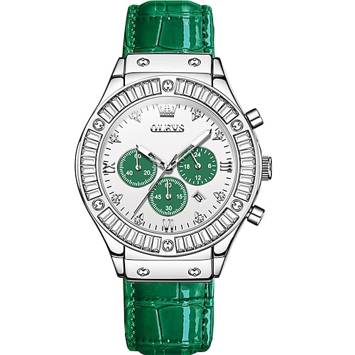 nuovo olevs olevs marchio moda cintura orologi al quarzo da donna cronografi calendario 24 ore luminoso semplice tempo libero orologi sportivi diamant