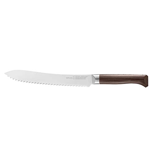 Opinel - Les Forgés 1890 - Couteau À Pain En Acier Forgé - Manche Ergonomique En Bois De Hêtre - Couteau De Cuisine Lame Dentée - Fabriqué En France