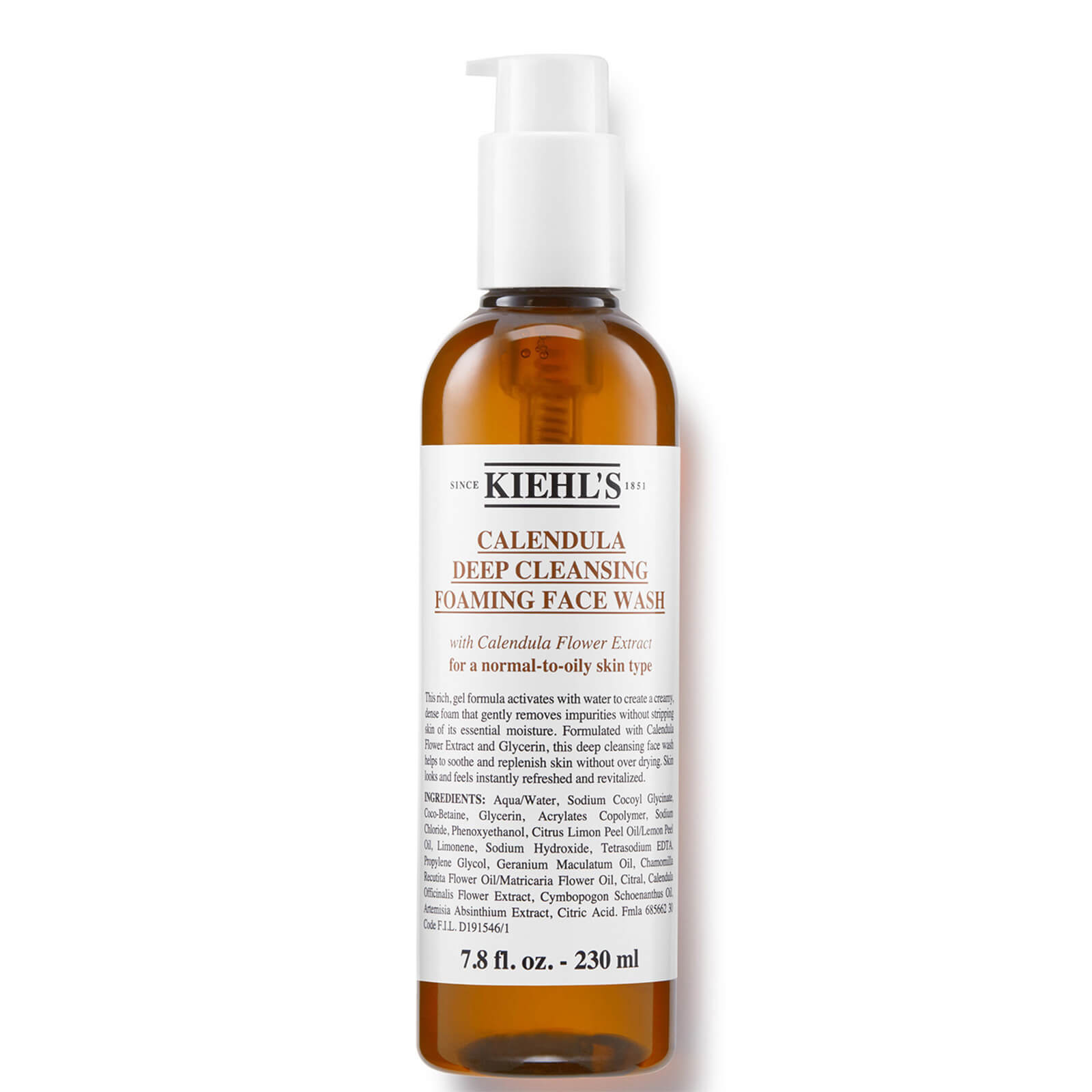 Detergente Viso Deep Cleansing Foaming Calendula Kiehl's (Vari formati) - 230ml