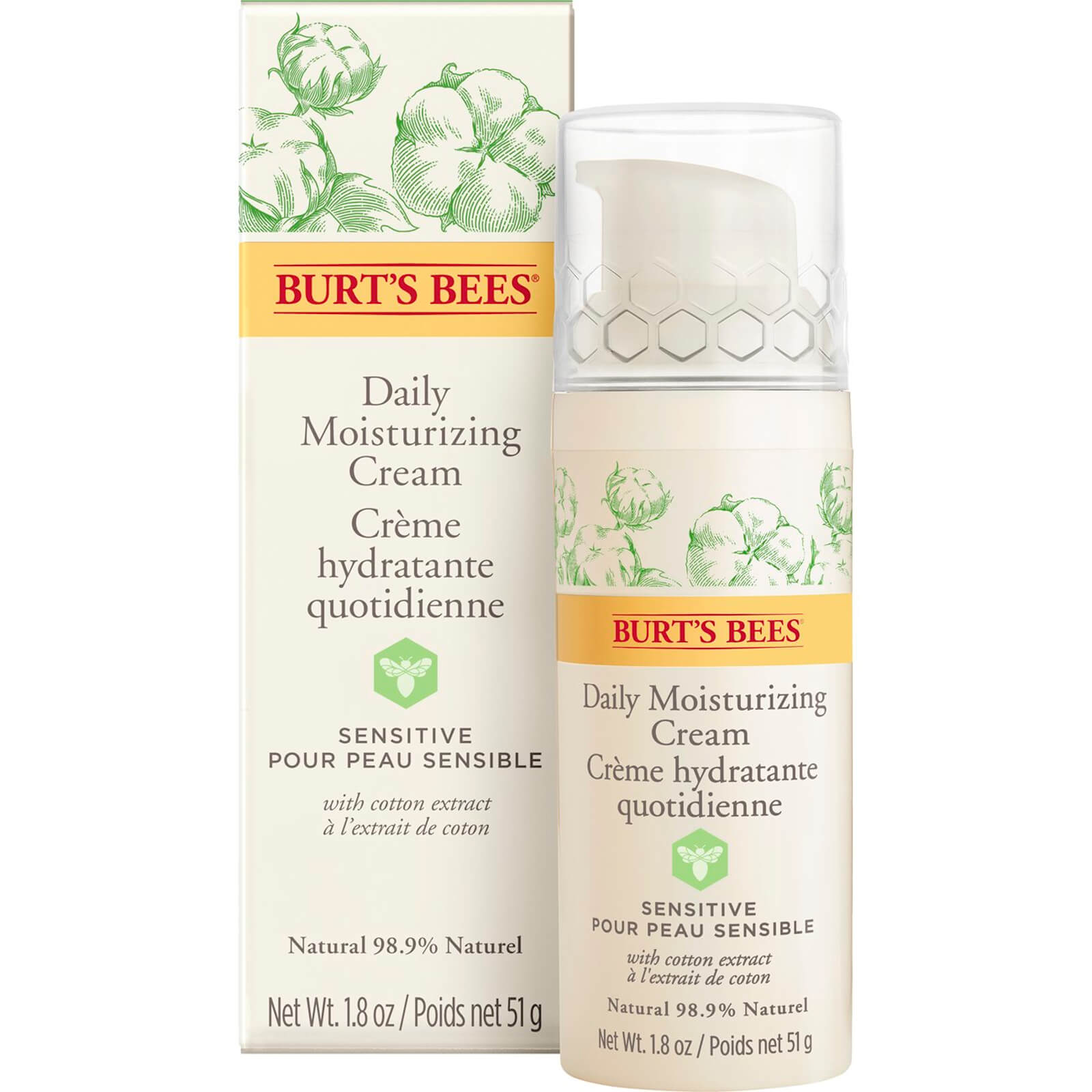 Burt's Bees crema giorno idratante pelle sensibile 50 g