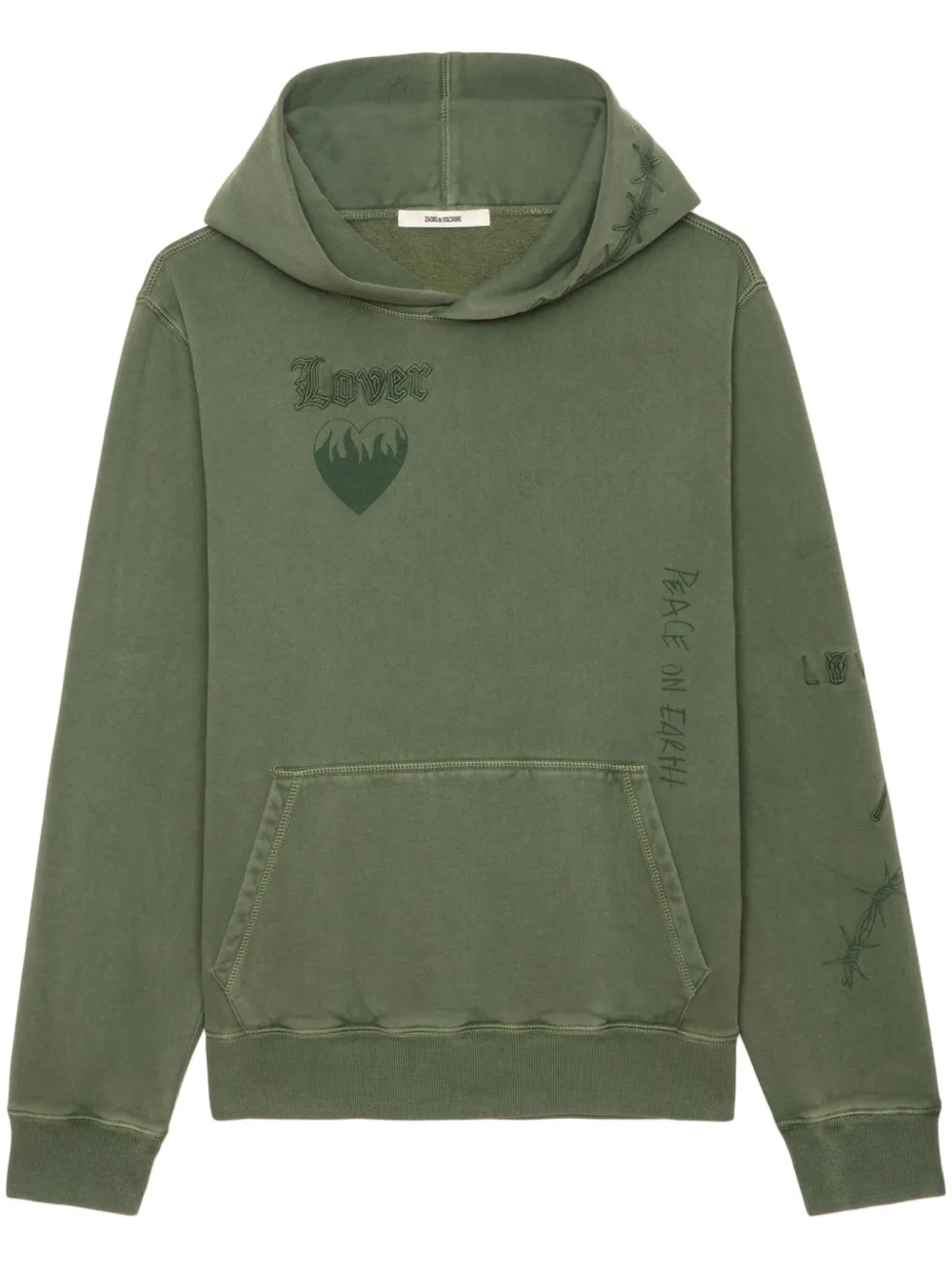 Zadig&Voltaire Felpa con cappuccio Sanchi - Verde