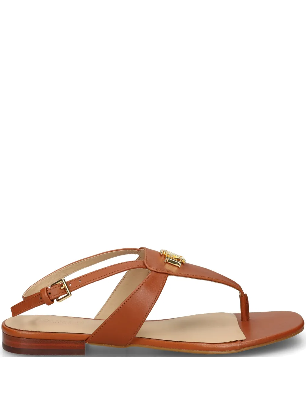 Lauren Ralph Lauren logo-appliqué sandals - Marrone