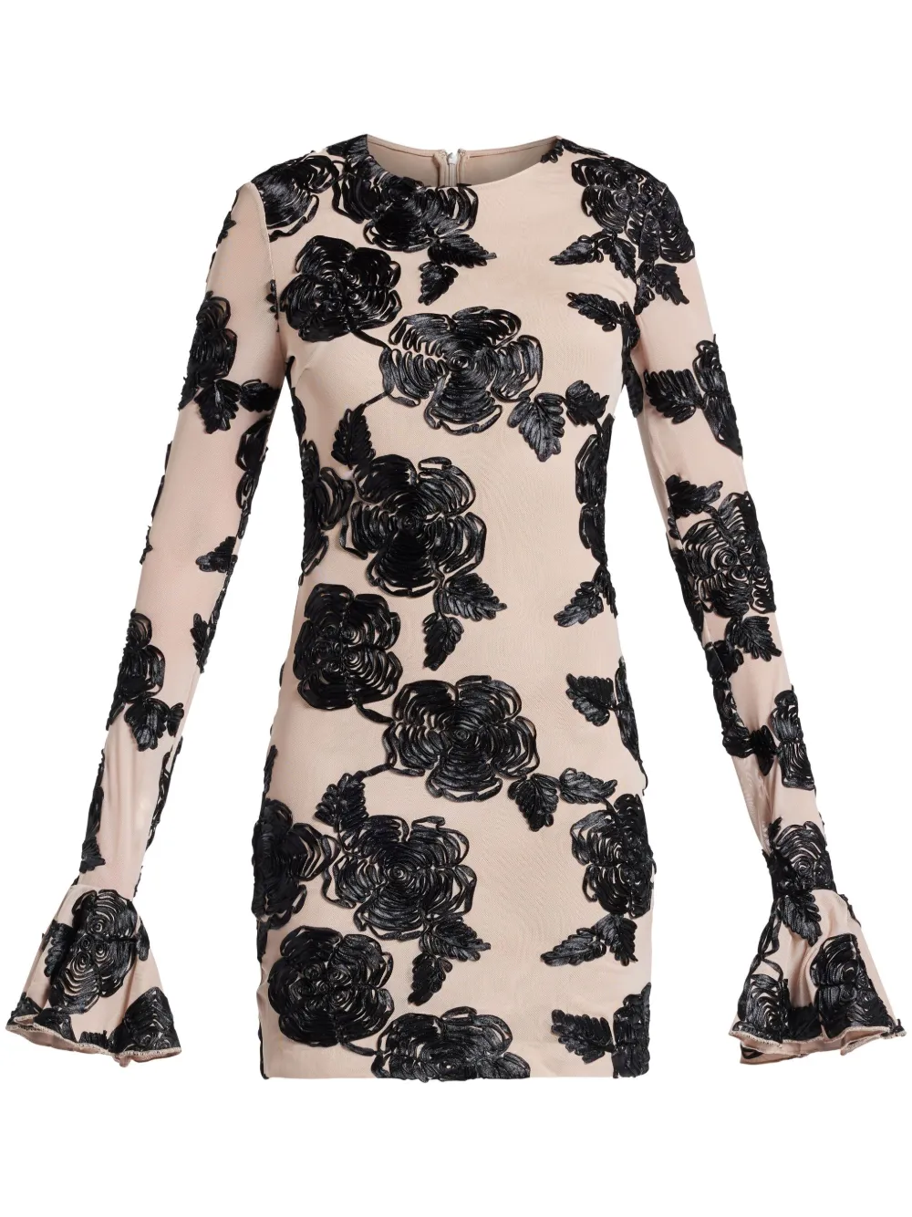 ROTATE BIRGER CHRISTENSEN flower-mesh mini dress - Toni neutri