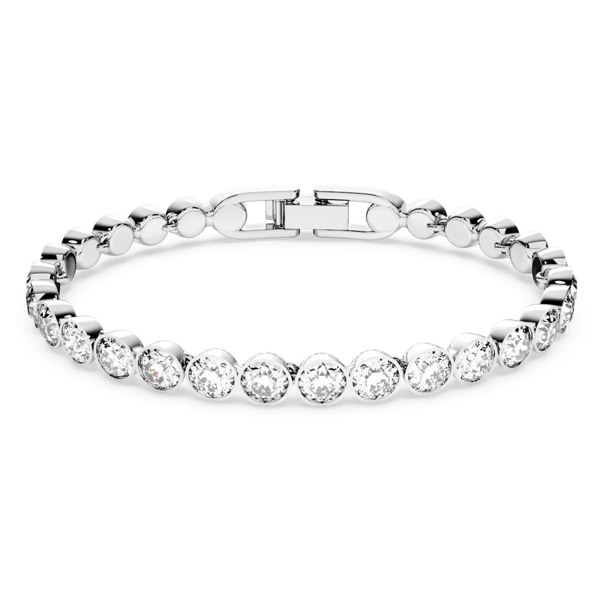 Bracciale Tennis Imber, Taglio Round, Bianco, Placcato rodio