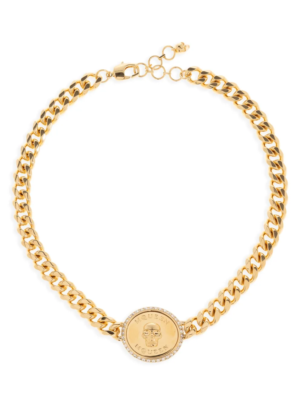 Alexander McQueen Sovereign Skull choker necklace - Oro