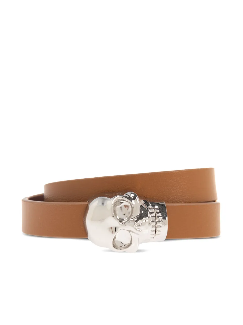 Alexander McQueen skull-appliqué bracelet - Argento