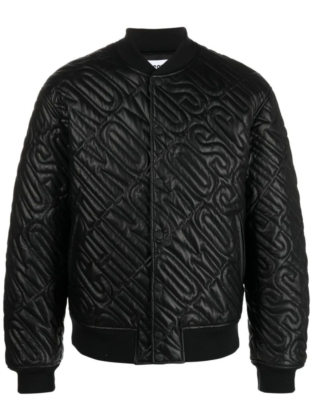 Moschino logo-embossed bomber jacket - Nero