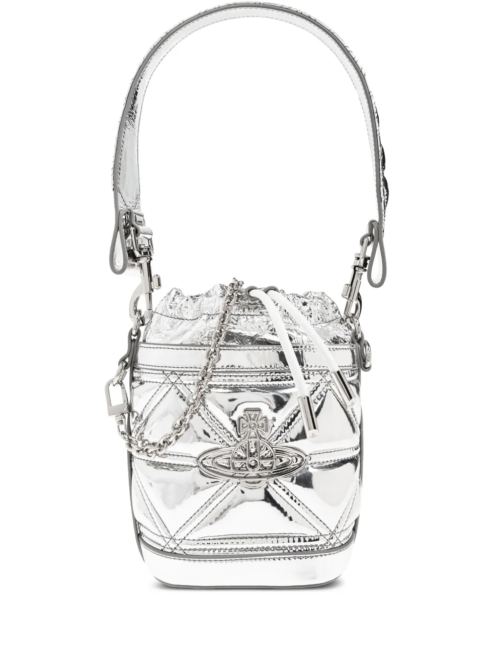 Vivienne Westwood Orb-plaque bucket bag - Argento