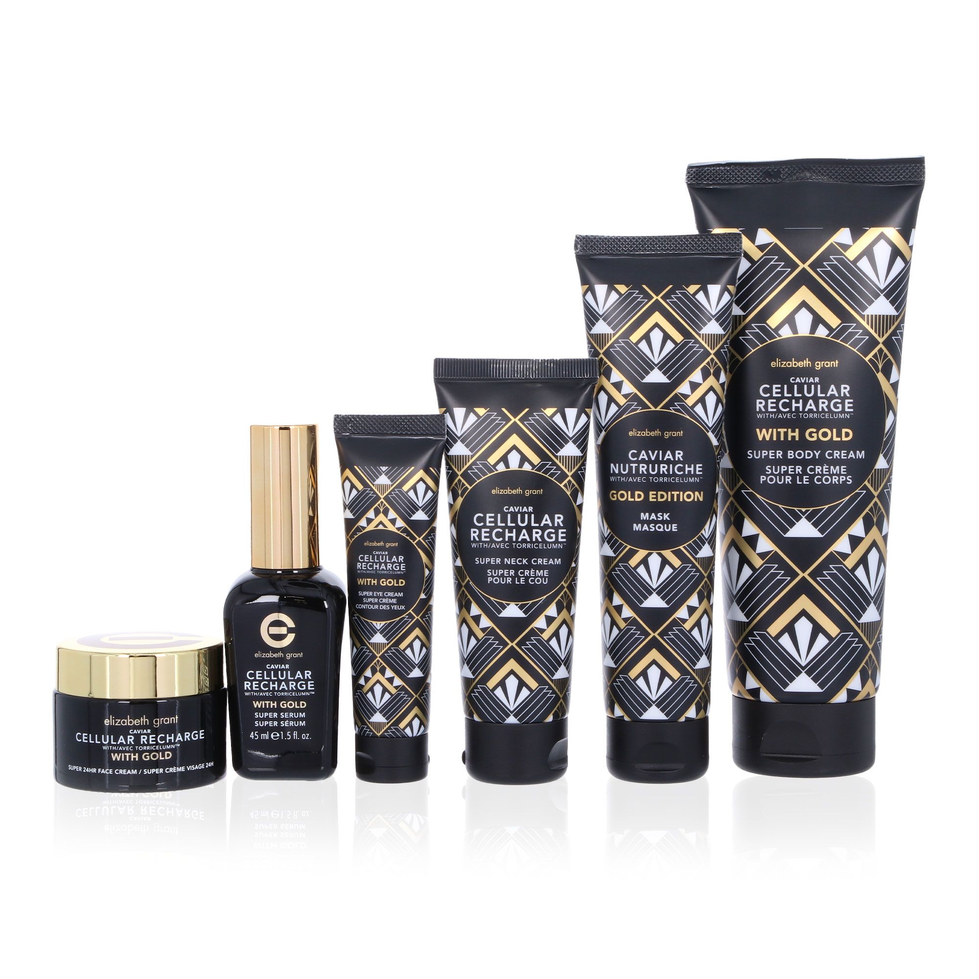 Elizabeth Grant Kit Caviar With Gold: 4 creme, maschera, siero e borsa regalo