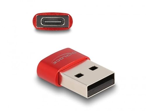 Delock 60050 Adattatore Per Inversione Del Genere Dei Cavi Usb C Usb A Rosso