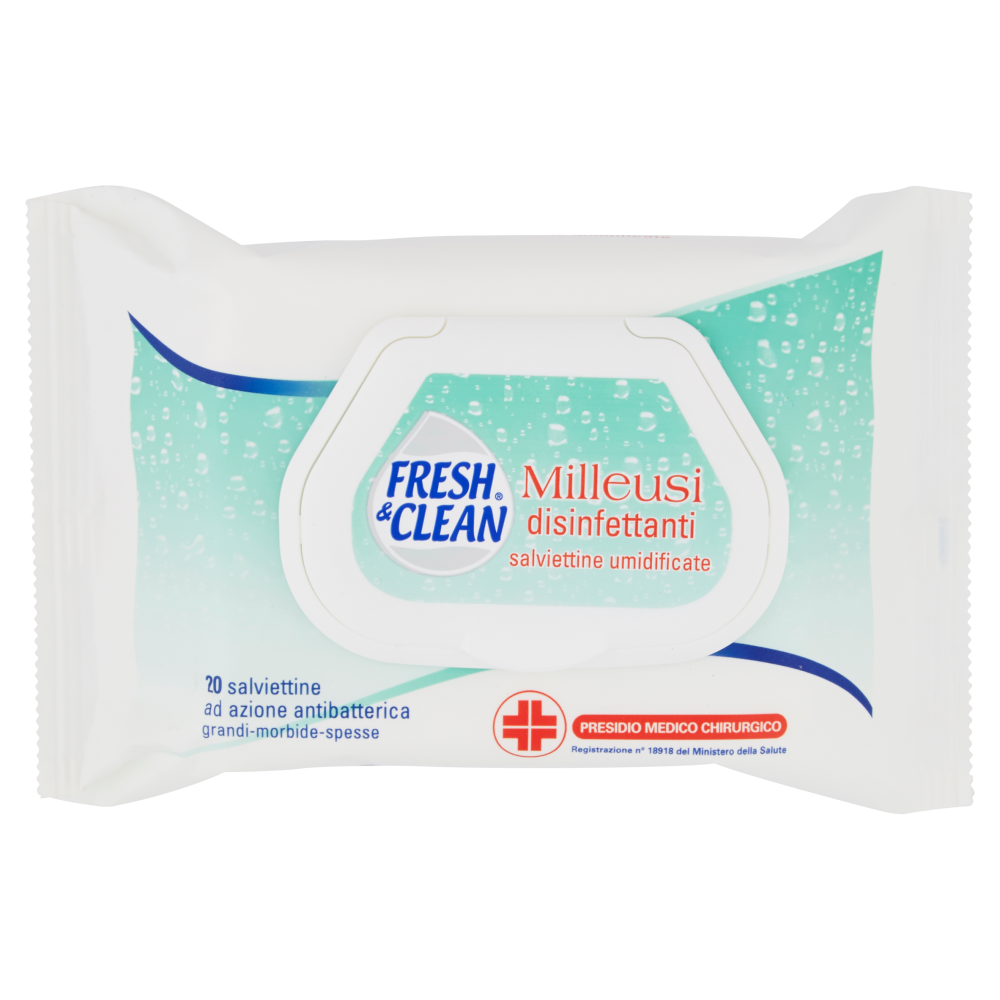 Fresh & Clean Milleusi Disinfettanti 20 Salviettine Umidificate - -