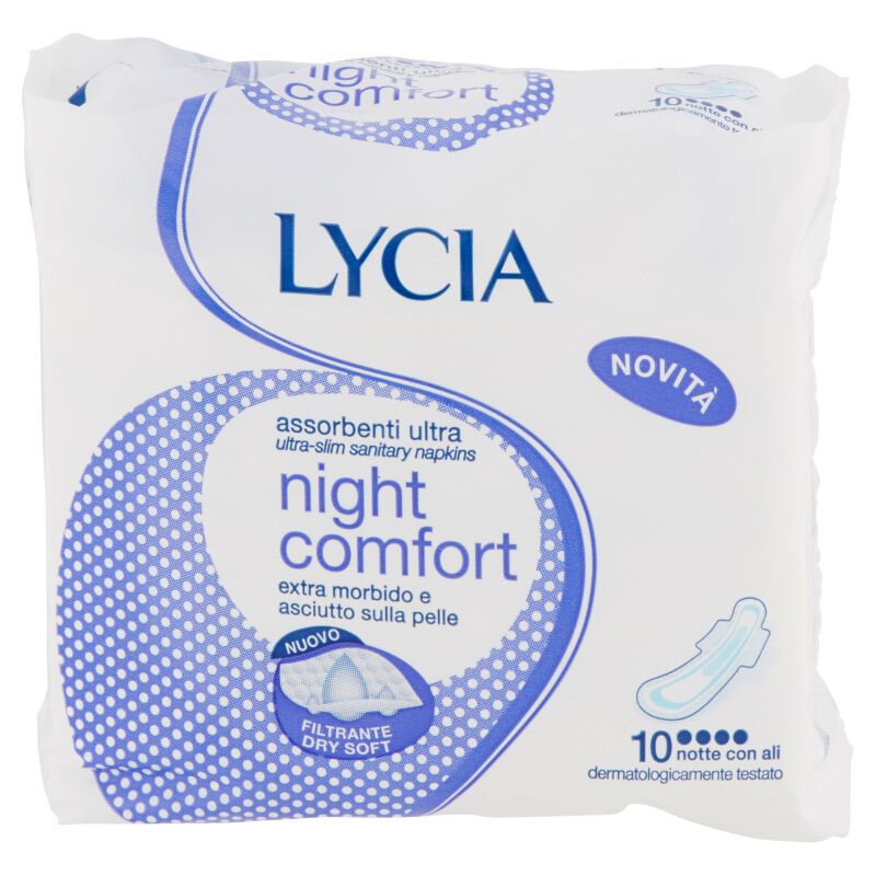Lycia Assorbenti Ultra Notte 10 Pezzi - -