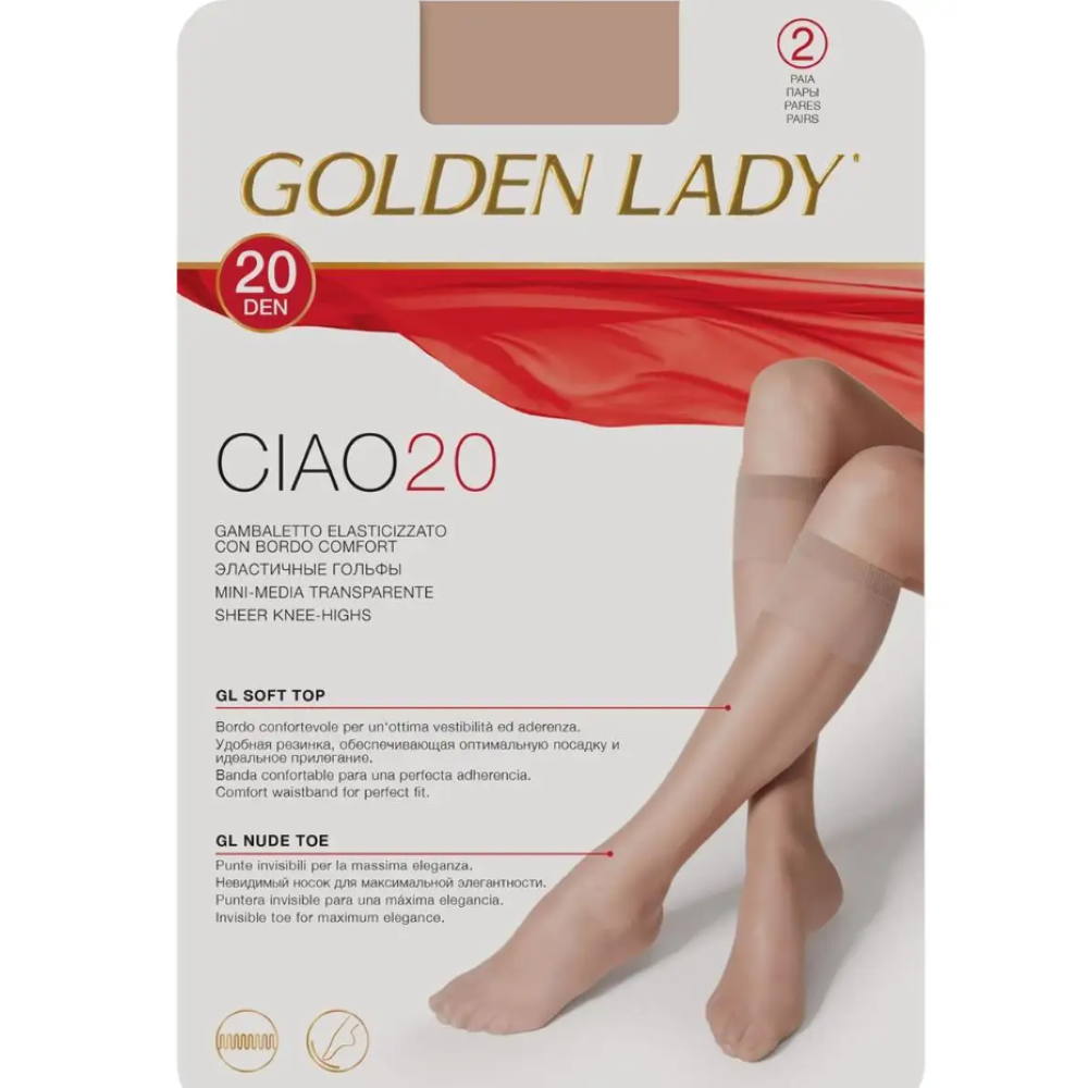 Golden Lady Gambaletto Ciao20 Melon 2 Paia - -